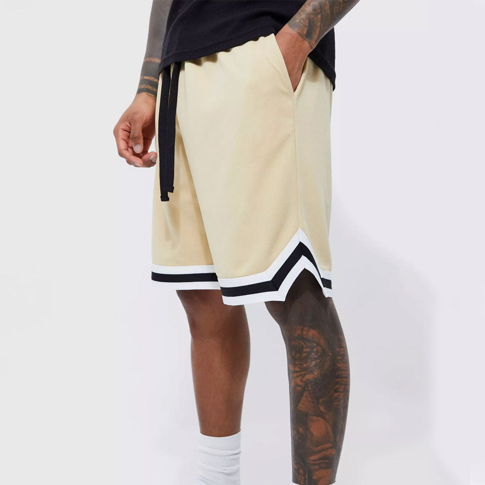 Hestic Sports Wear High Quality Custom Made Basketball Shorts For Mens Cropped Fit Polyester Plain Sublimation Shorts For Mens